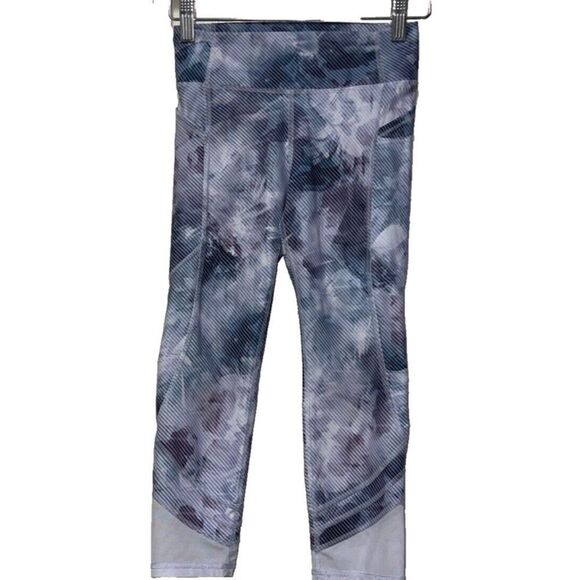 all in motion Other - Girls Contour High Waist Capri Purple Leggings w Mesh All In Motion M (7/8)